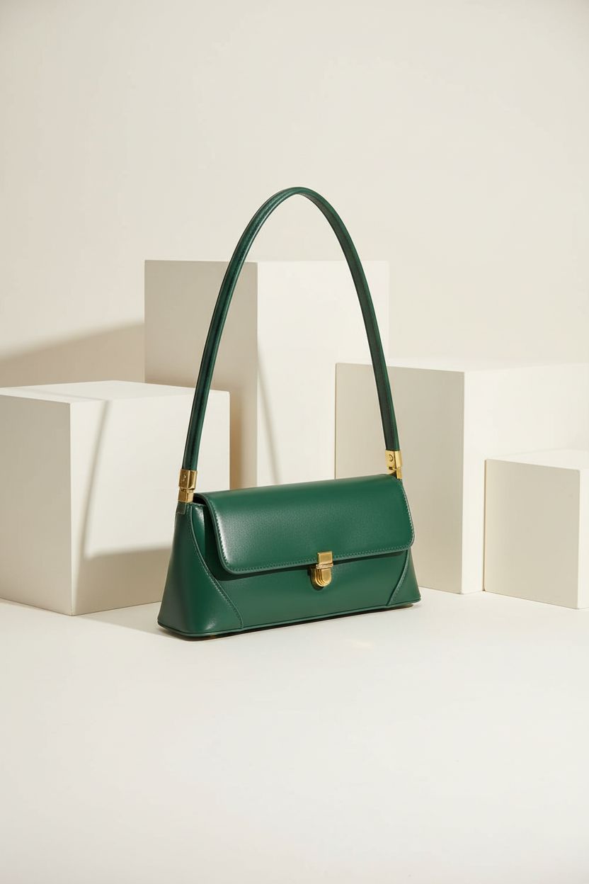 Elegant green small purse by WSRYDJDL on a minimalist display.