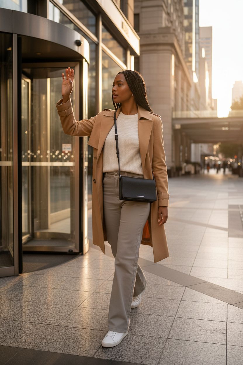 Michael Kors black designer crossbody bag with pebbled leather and silver hardware in a modern setting