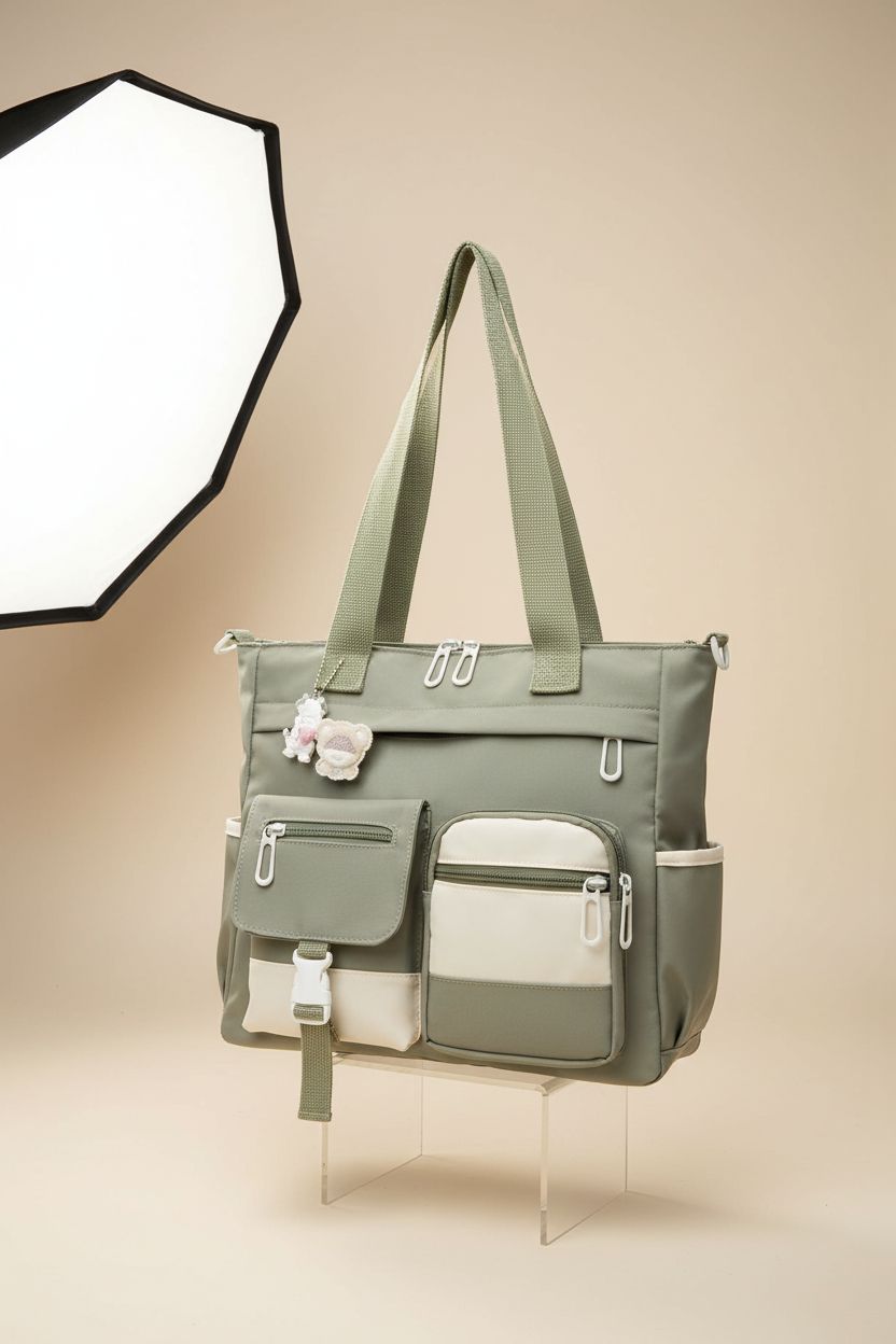 Phaoullzon cute crossbody bag displayed elegantly on a cream backdrop.