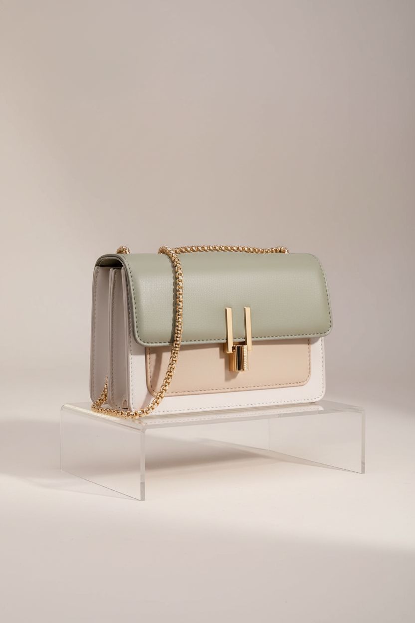 TOP BAND designer crossbody bag showcasing fine craftsmanship and color blocking