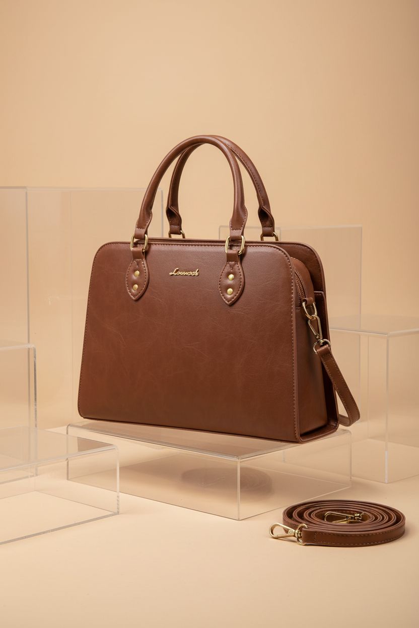 LOVEVOOK elegant purse on a studio set, showcasing clean design and versatility.