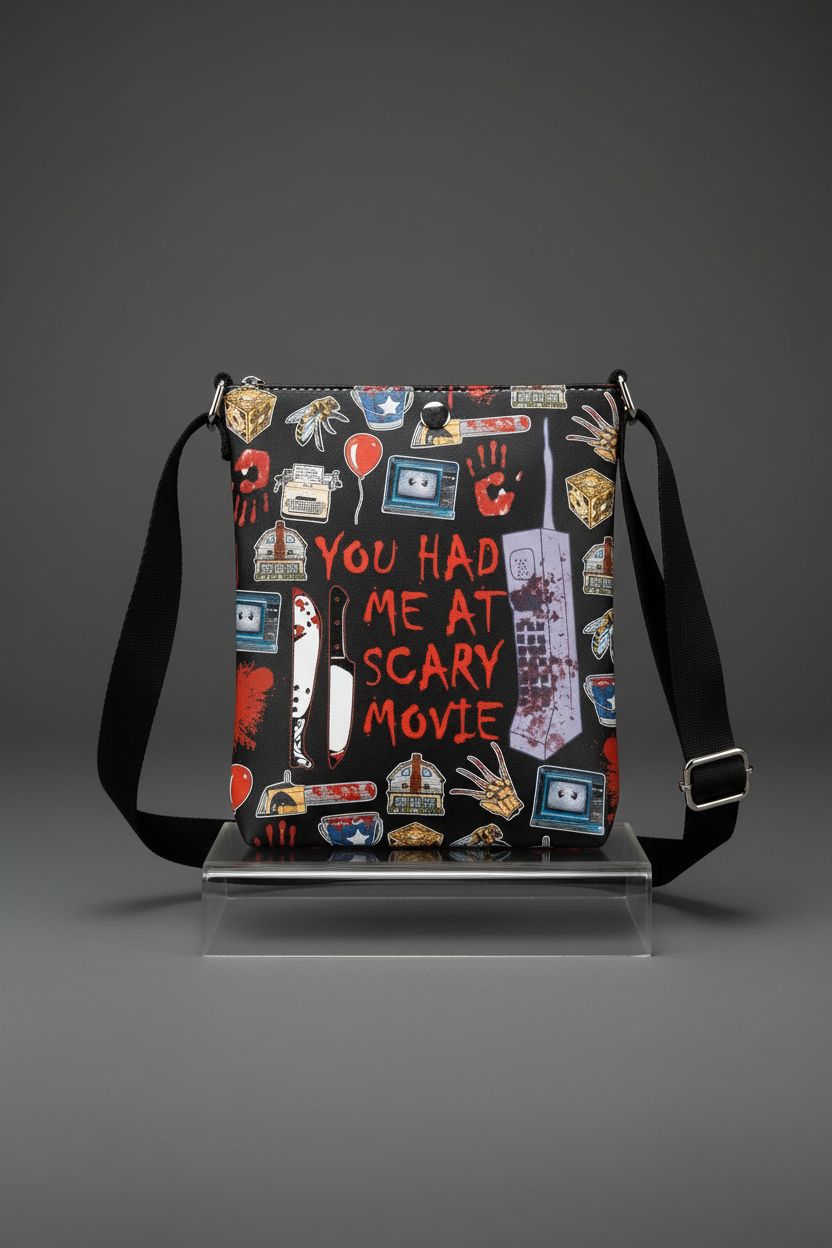 Close-up of CMNIM horror purse showcasing quality materials and design.