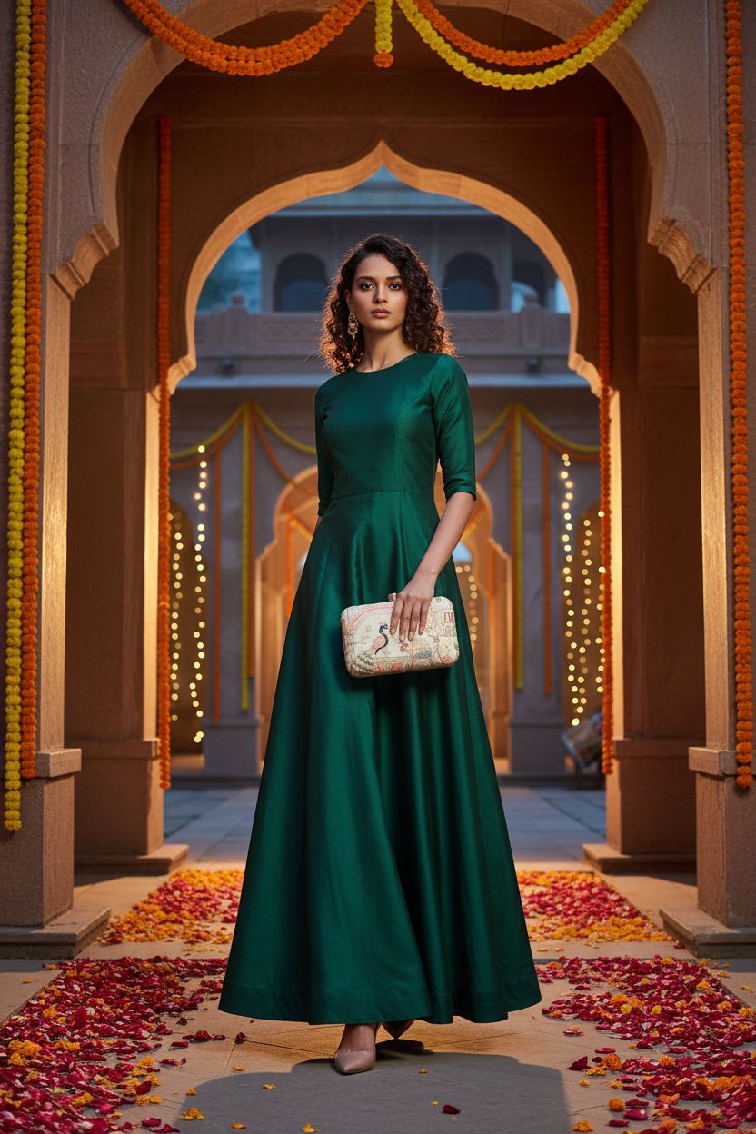 LONGING TO BUY cream handcrafted box clutch with zari embroidery, elegant setting