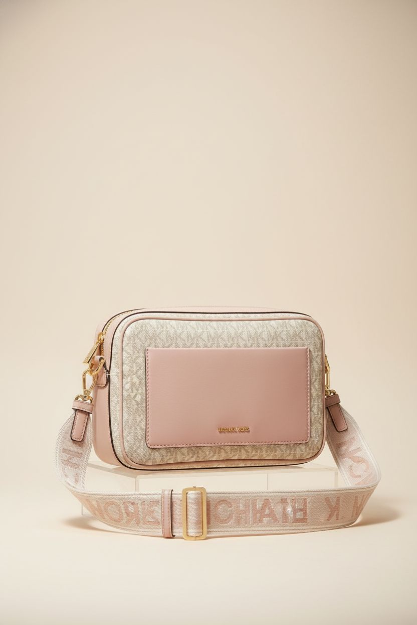 Michael Kors Maeve Crossbody Bag displayed on a seamless background highlighting its premium design