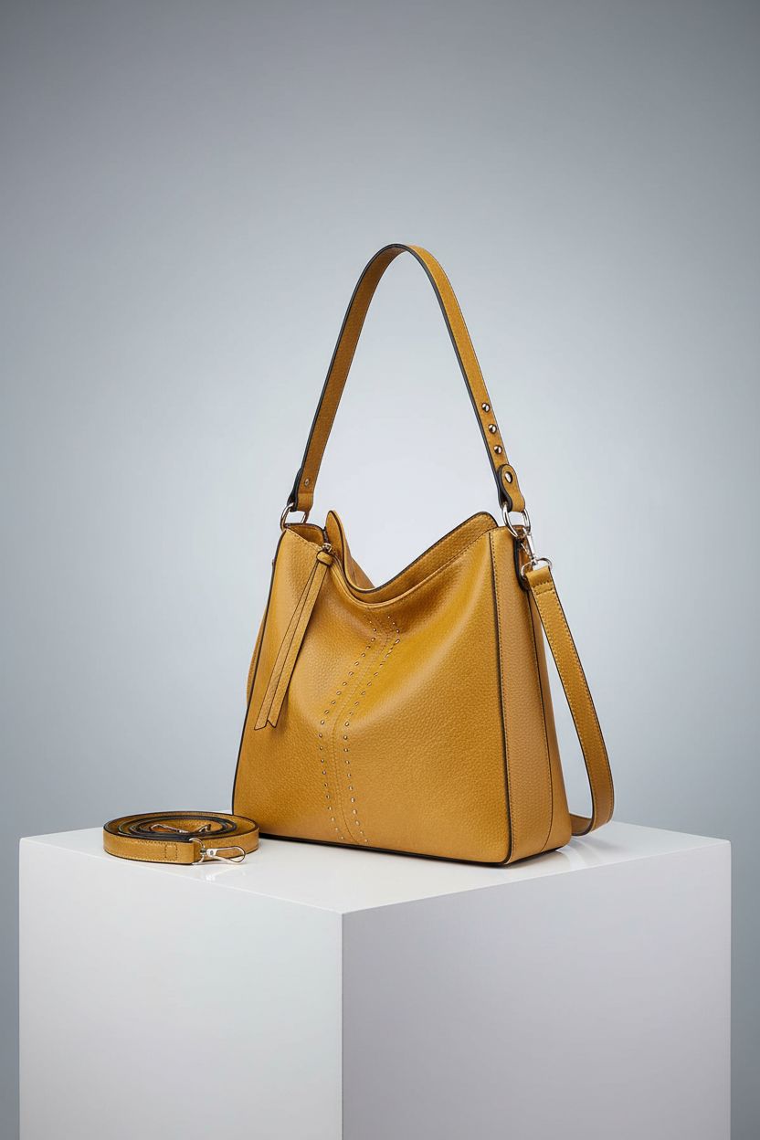 Montana West mustard yellow hobo bag displayed on a white backdrop, emphasizing its quality materials and craftsmanship.