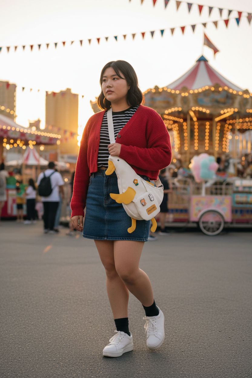 Cute Duck Crossbody Bag by PRLINJSK, perfect for fun outings at amusement parks.