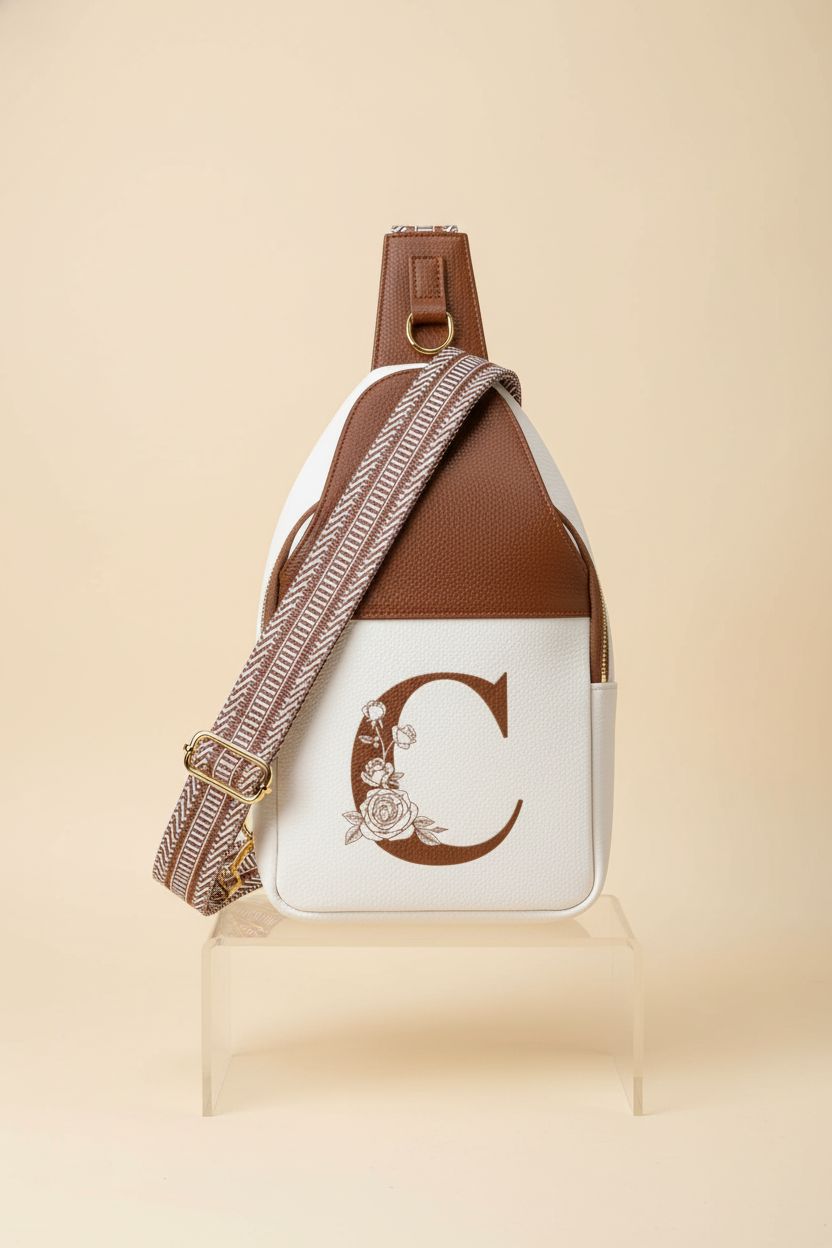 Lizznoe personalized purse centered on a warm studio backdrop, highlighting its craftsmanship and design