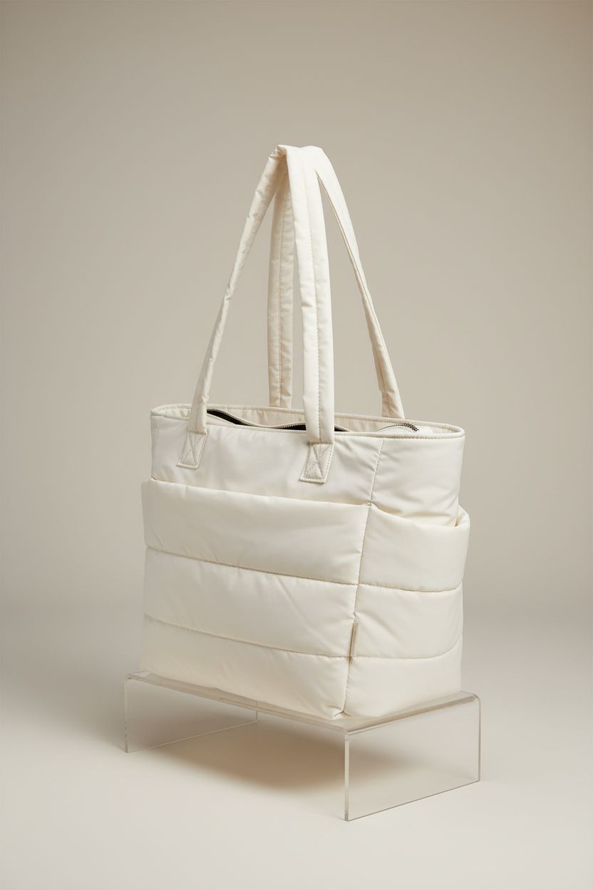 BAGSMART puffer tote bag showcasing quilting and sleek design