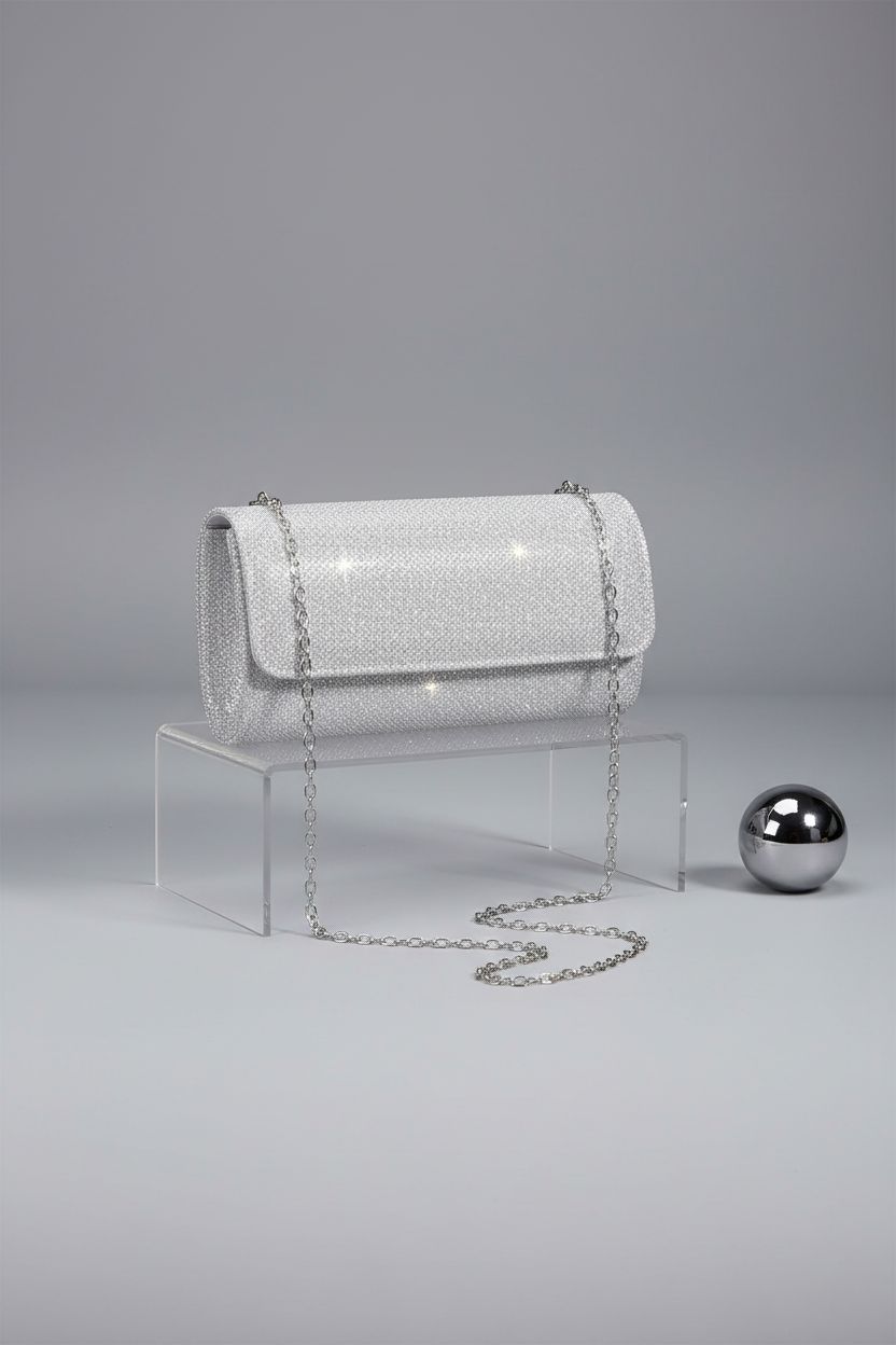 Stunning lovyoCoCo rhinestone purse showcased on a sleek studio set.