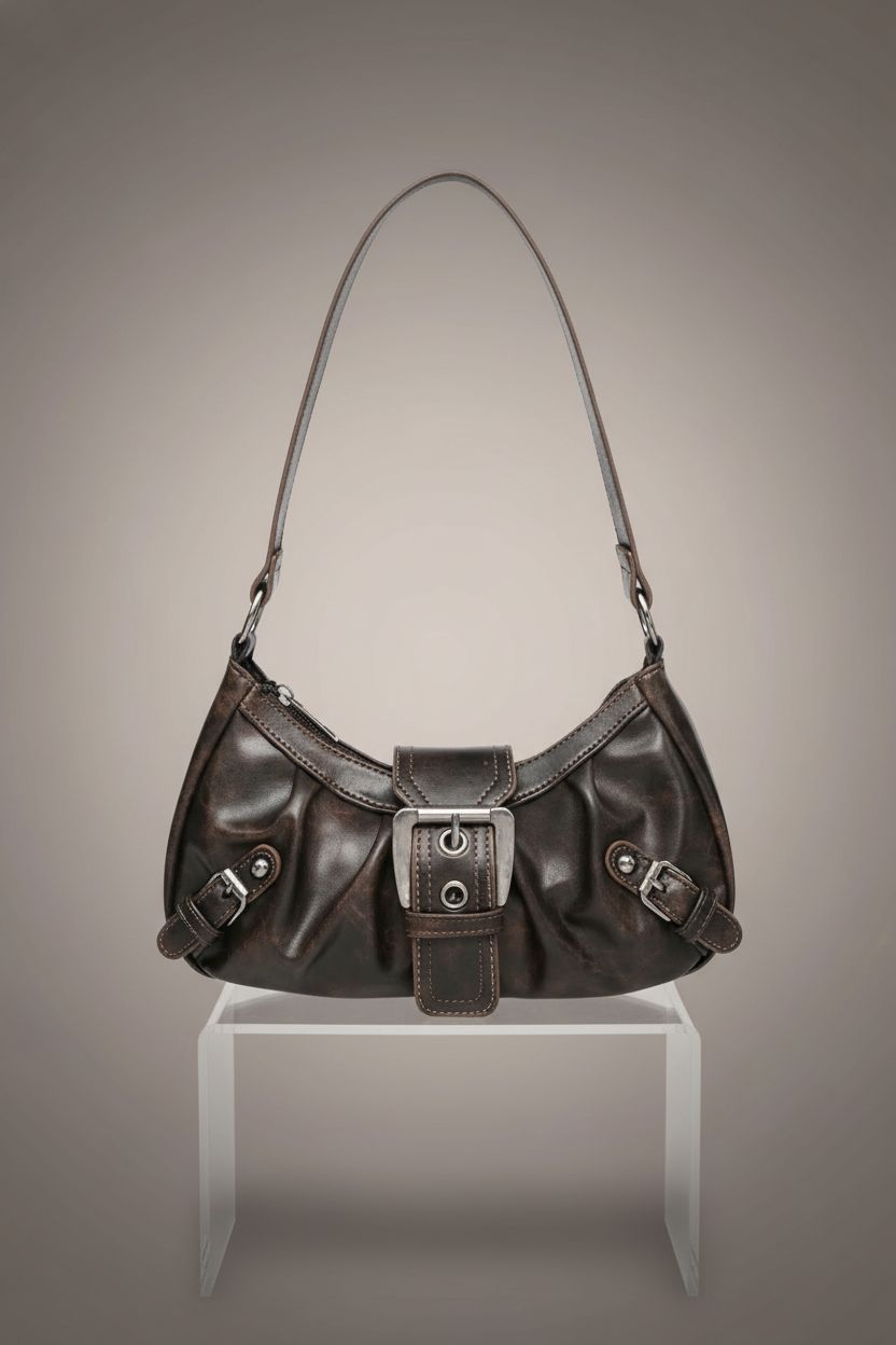 Product shot of Verdusa Y2K handbag showcasing its elegant design on a seamless backdrop