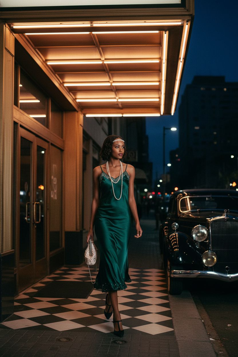 Amylove light pink vintage beaded clutch evening bag with shimmering details in an Art Deco setting.