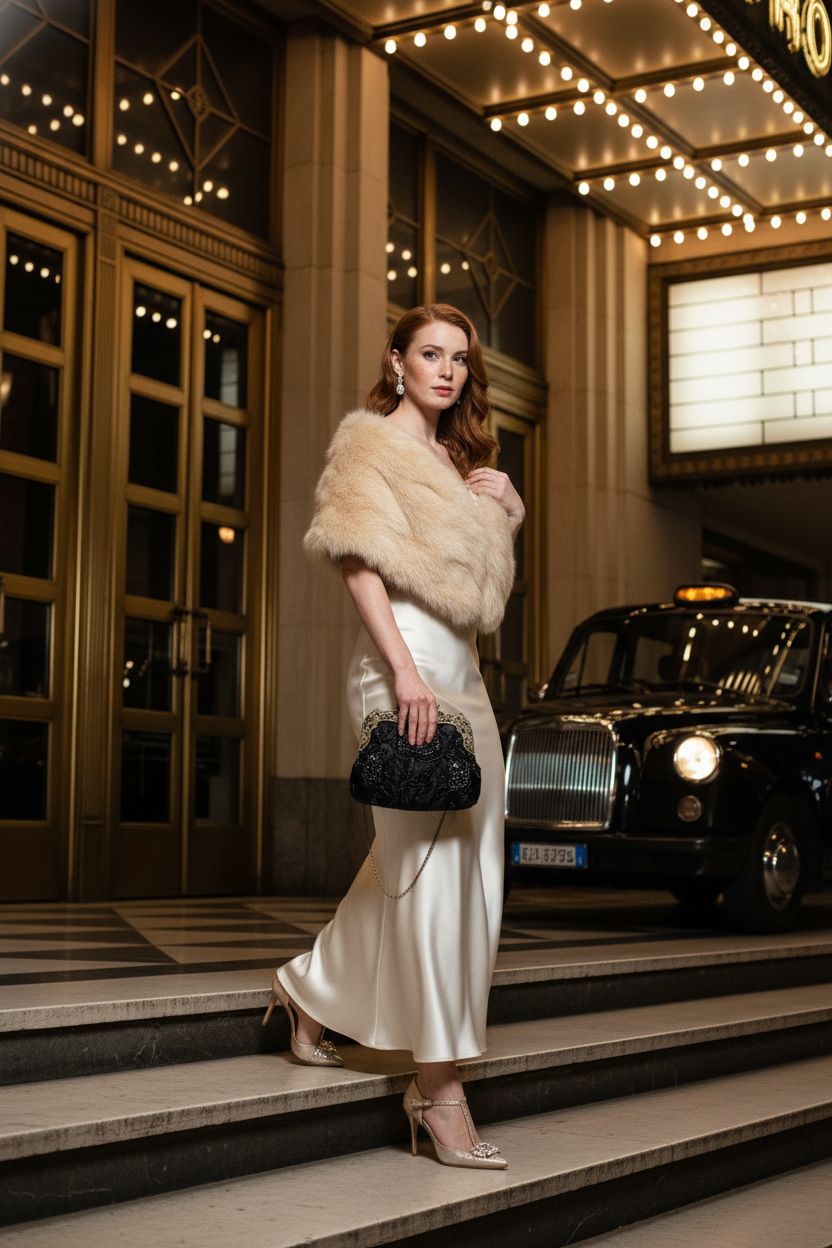 HeiDmai vintage beaded sequin flower handbag in black, elegant evening style from the 1930s.