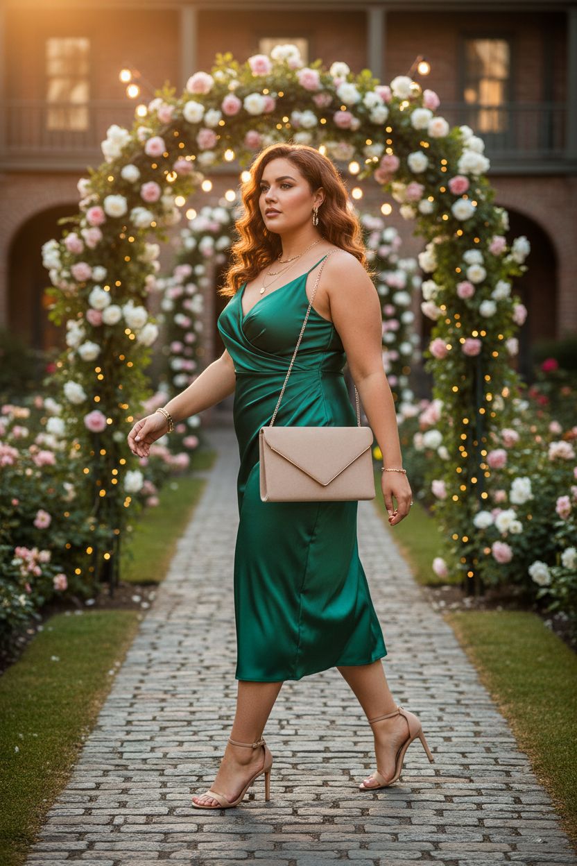 Elegant taupe faux suede wedding guest clutch by BBjinronjy, perfect for evening events.