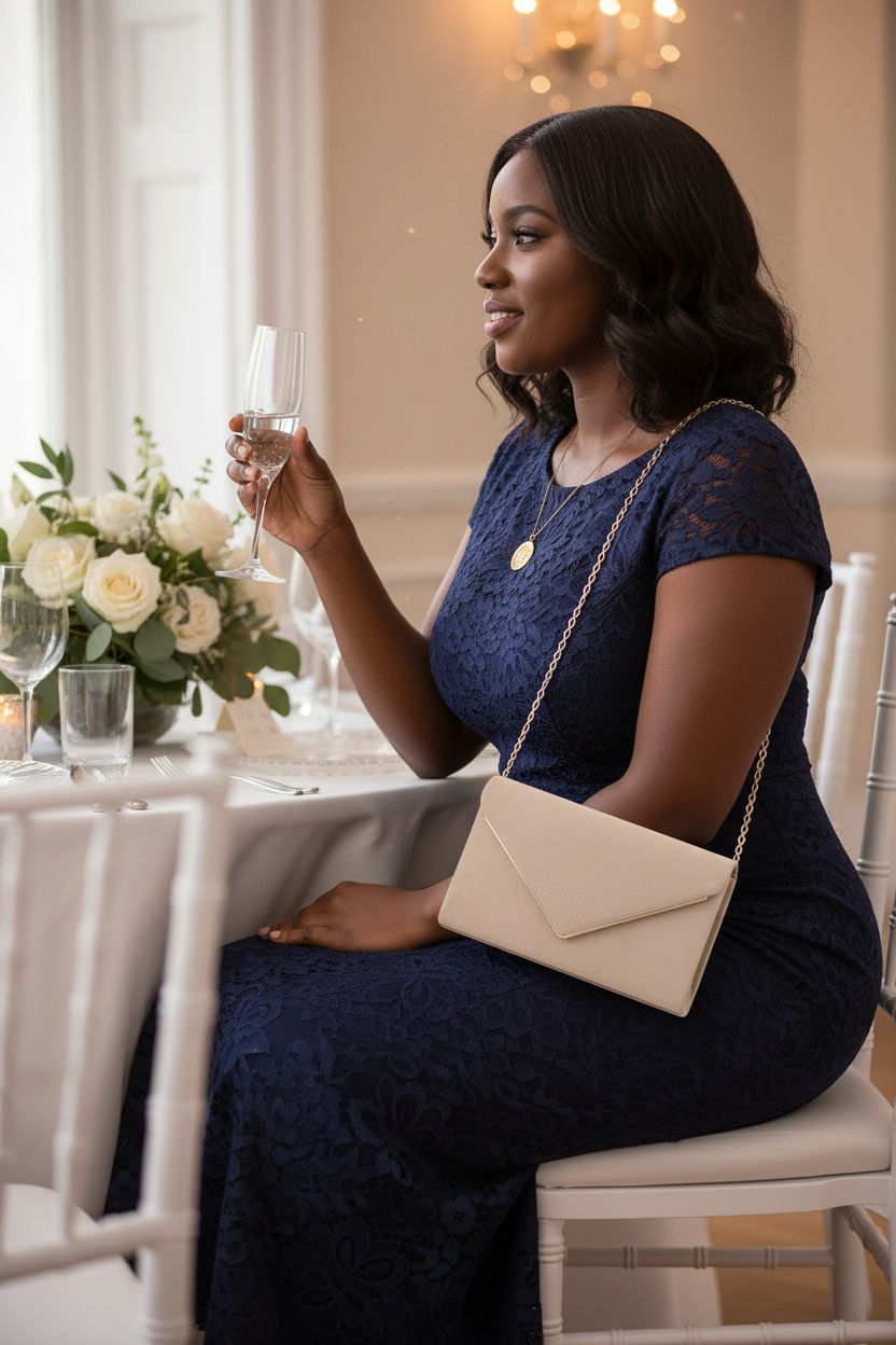 Taupe faux suede clutch purse by BBjinronjy, ideal for weddings and cocktail parties.