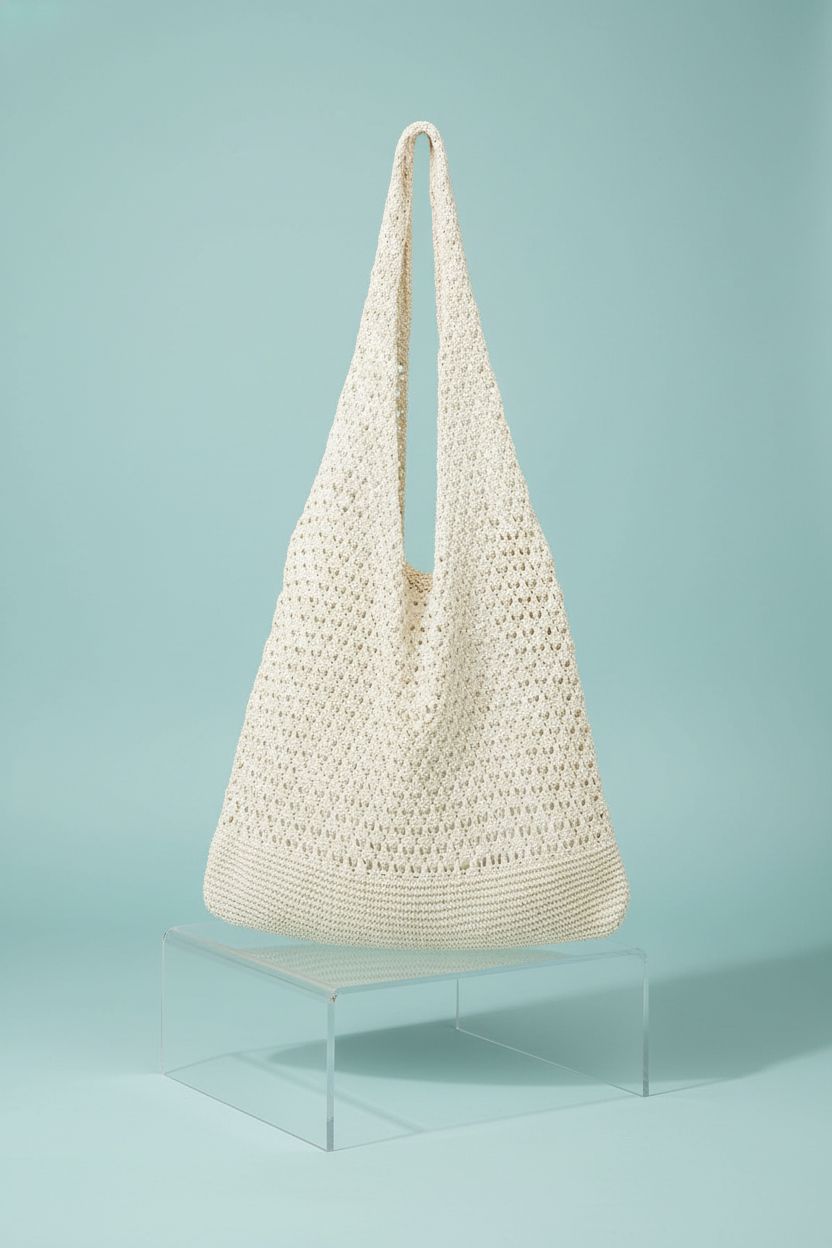 hatisan crochet bag showcased on a clean background highlighting its texture and design