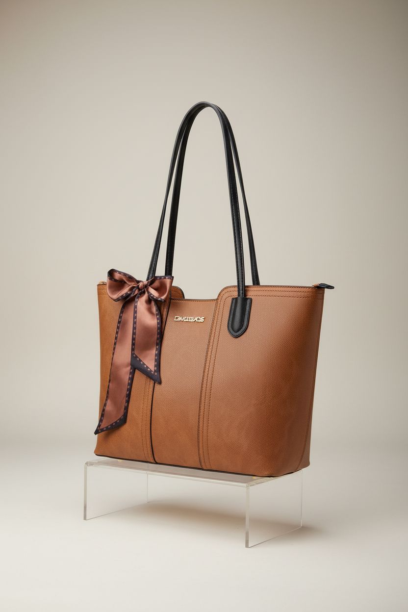 Montana West tote bag displayed on a clean studio backdrop, highlighting its elegant design.