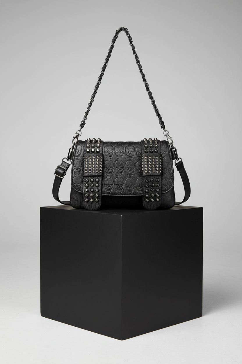 BelonYou punk skull handbag presented elegantly to showcase craftsmanship and design.