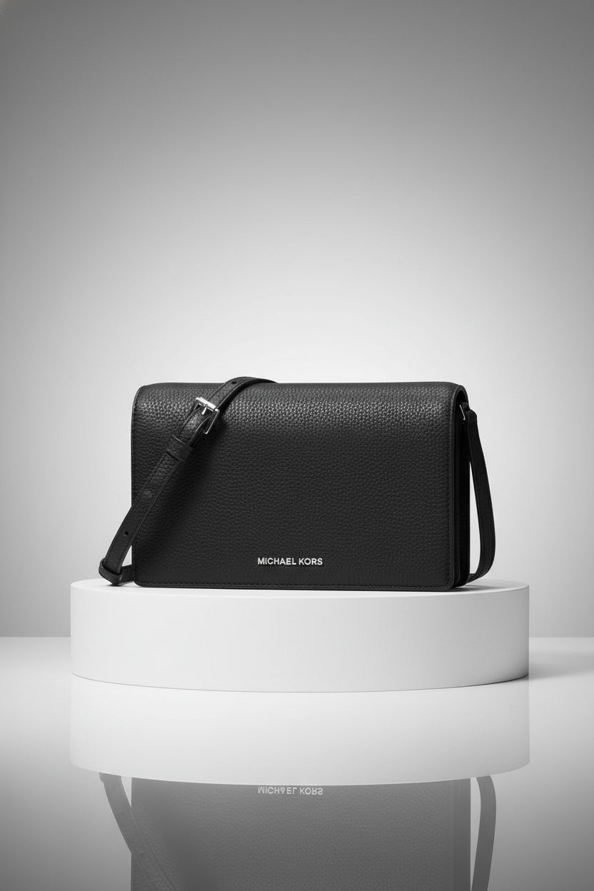 Premium Michael Kors medium crossbody bag in black, highlighting craftsmanship and design.