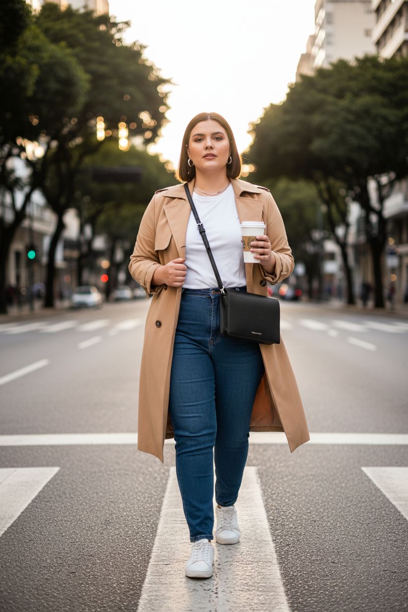 Michael Kors medium crossbody bag in black pebbled leather, stylishly worn hands-free.