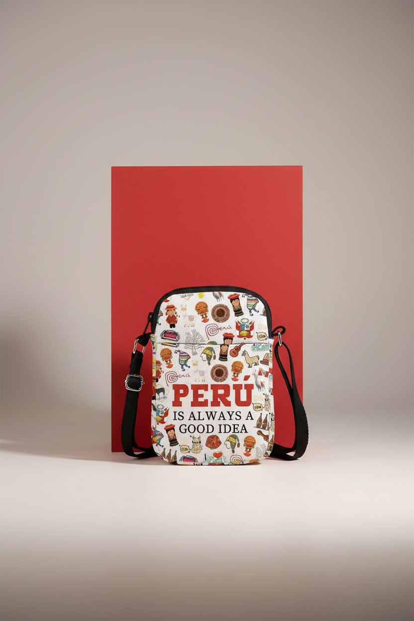 TIIMG crossbody bag showcased in studio, highlighting craftsmanship and vibrant design.