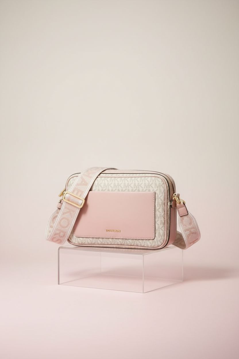 Michael Kors Maeve Large Pocket Crossbody Bag showcasing top zip and gold-tone hardware details