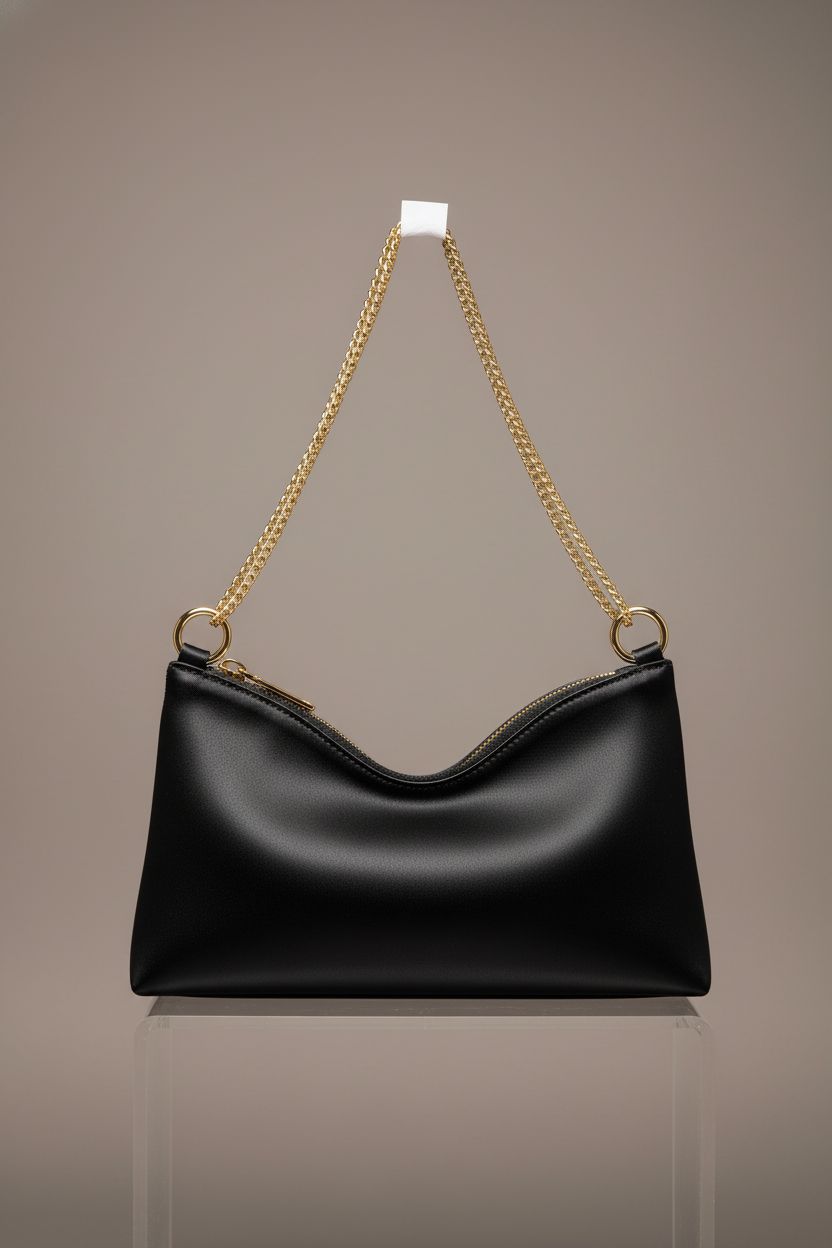 oscaurt Women's Satin Handbag showcased on a gray backdrop, highlighting its elegant design.