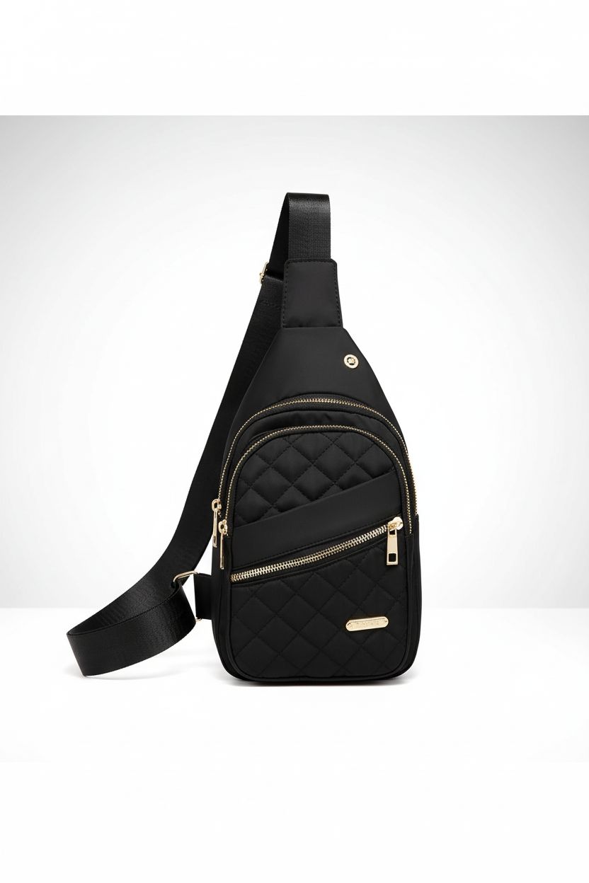 AOSTIHOT sling bag showcased in an editorial studio, highlighting its elegant design and quality.