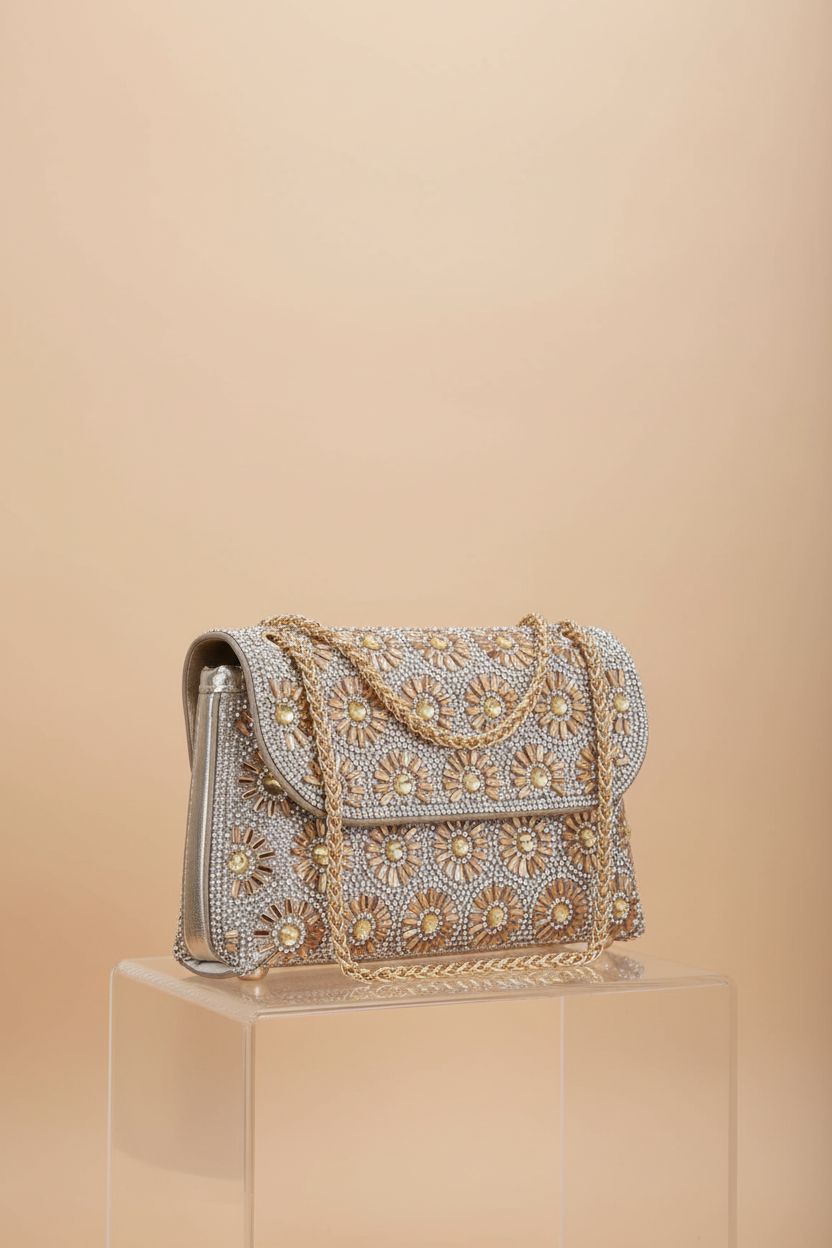 BBTT.ful small beaded purse on a warm backdrop, highlighting its intricate details