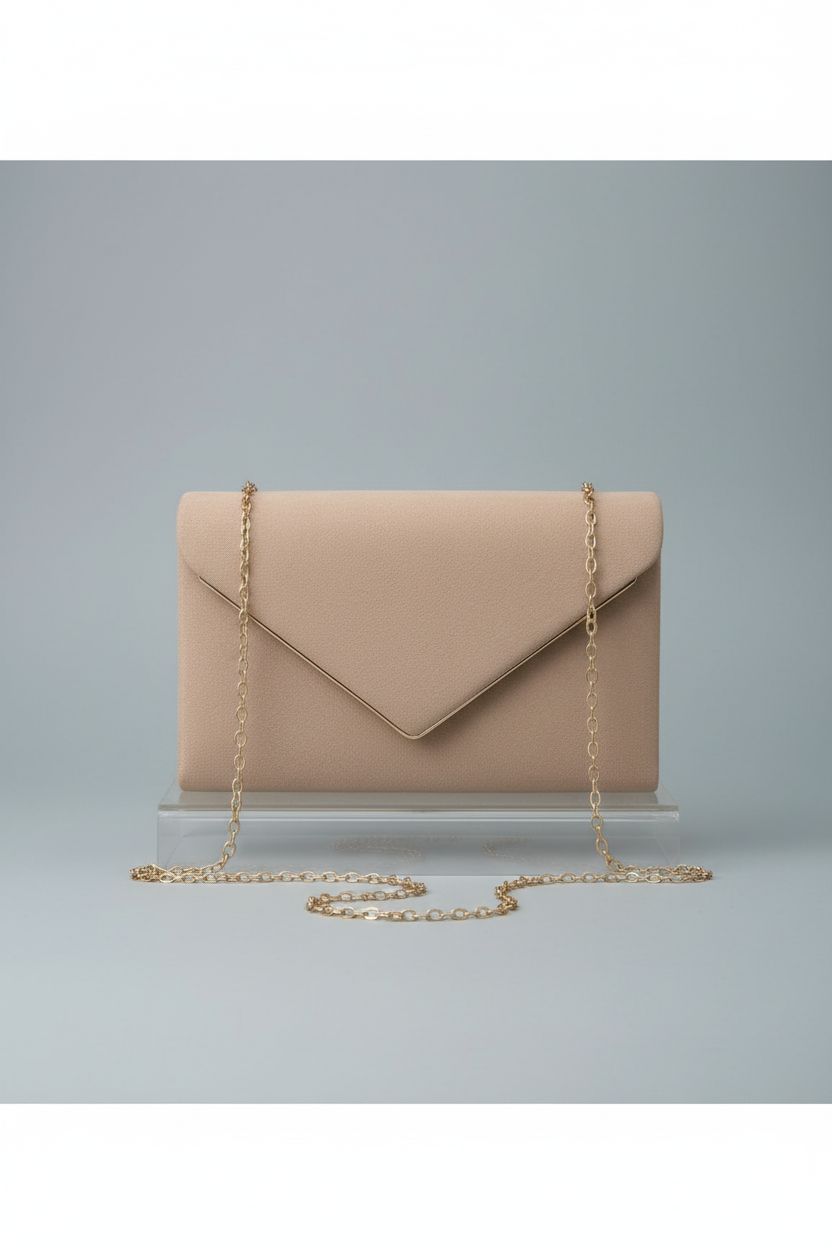 BBjinronjy faux suede envelope clutch showcasing sleek design on gray backdrop