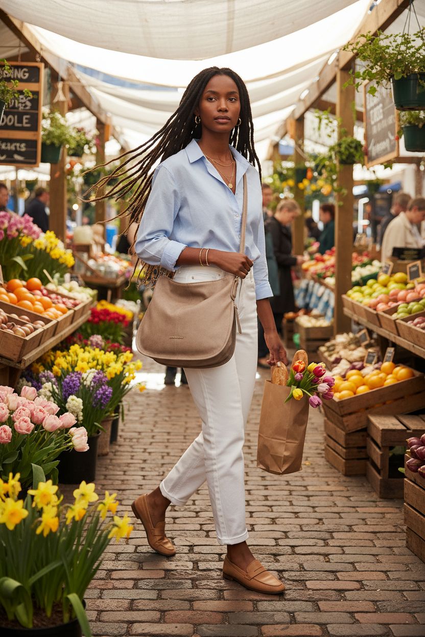 Taupe hobo crossbody bag by Montana West, perfect for spring market strolls.