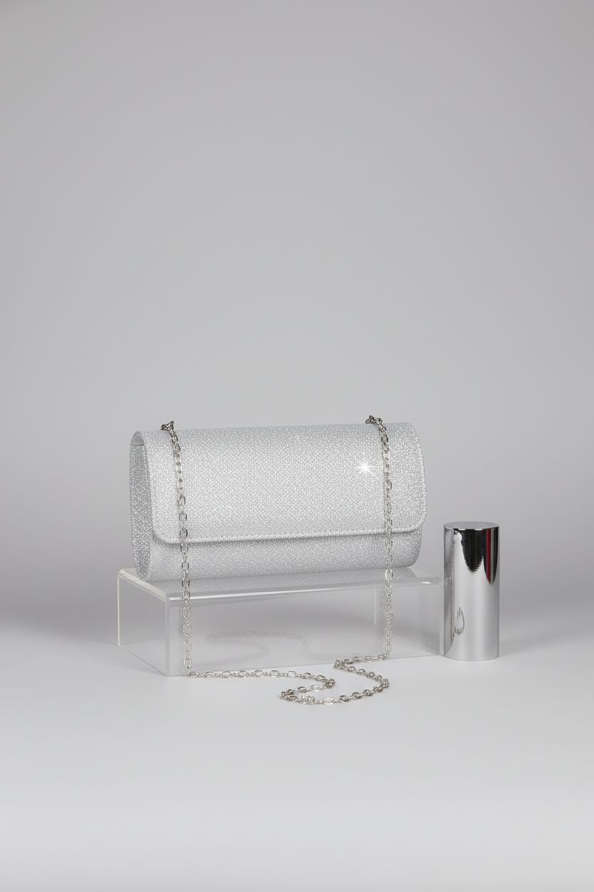 lovyoCoCo evening clutch showcased on a sleek surface, highlighting design