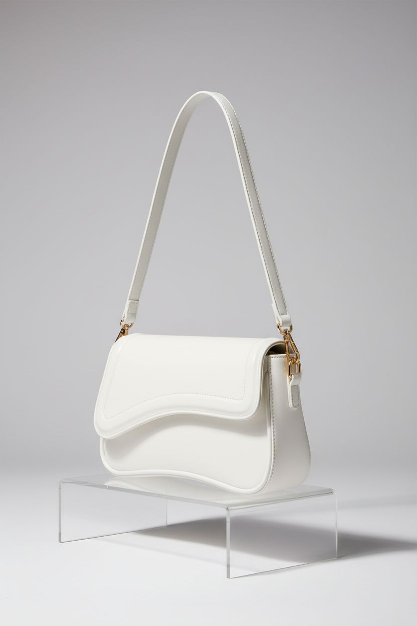 KKXIU white mini bag displayed in a clean studio setting
