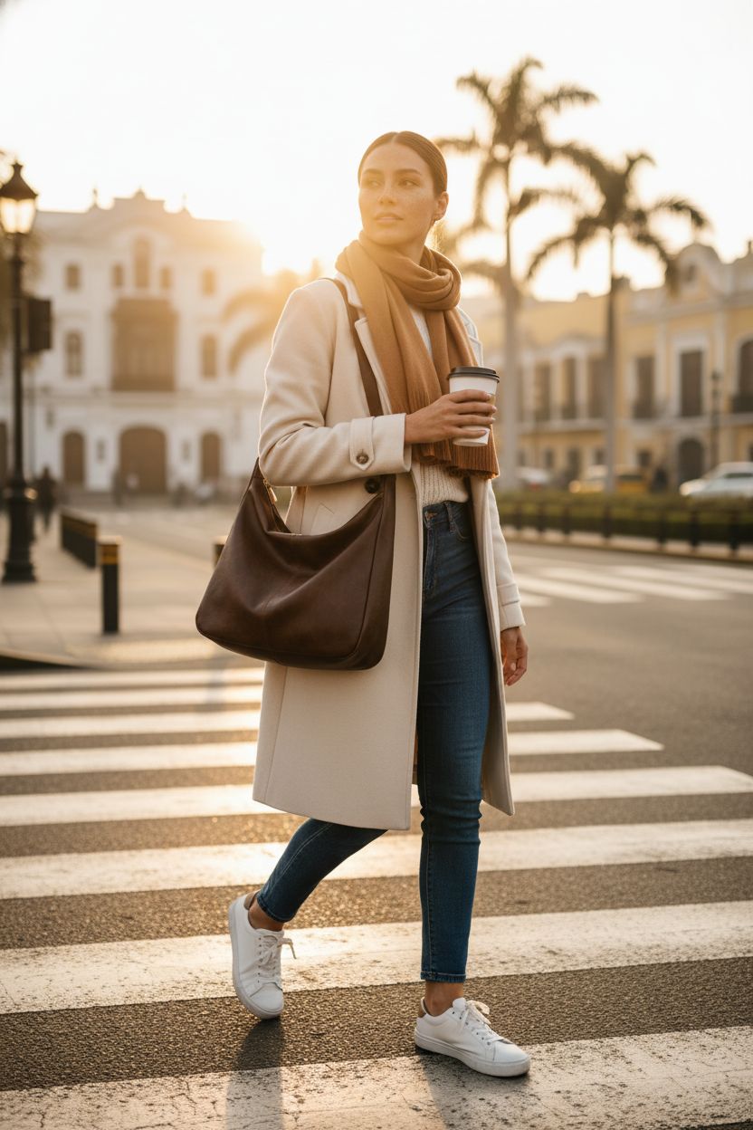 Zfkqzx brown leather hobo purse with slouchy silhouette on a quiet street.