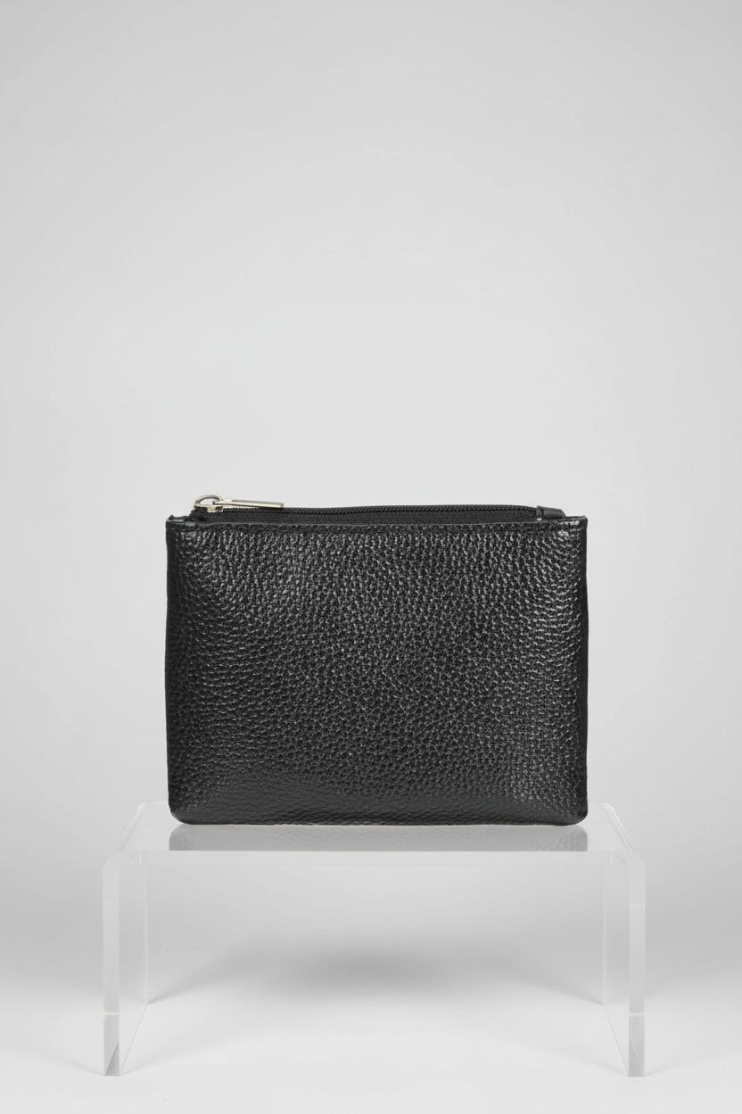 Thinp PU leather coin pouch showcasing quality and design against a gray backdrop.