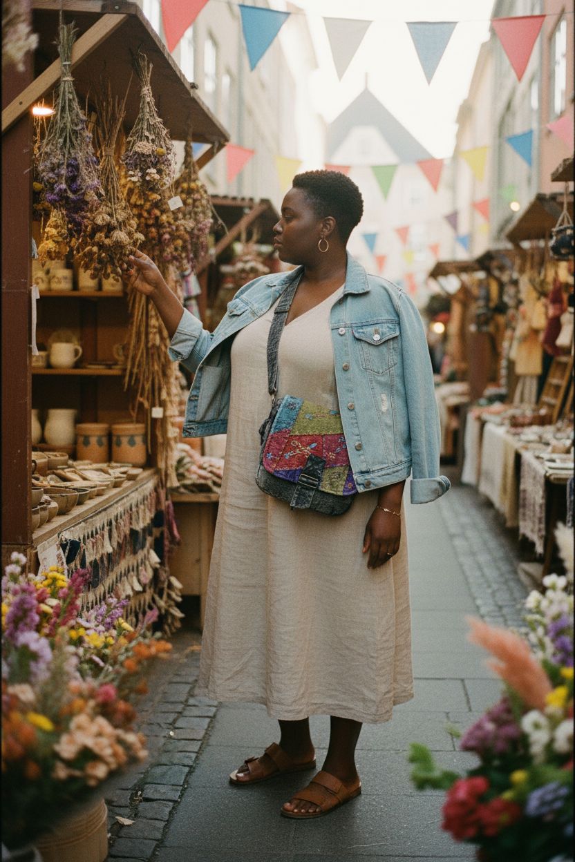 Colorful patchwork crossbody bag in artisan market, by KHUSI.