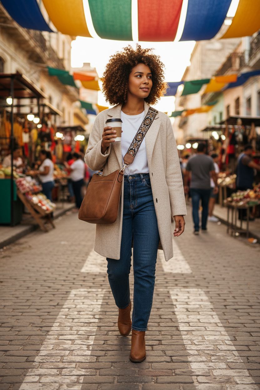 BOSTANTEN vegan leather crossbody bag in a trendy hobo style, ideal for autumn market strolls