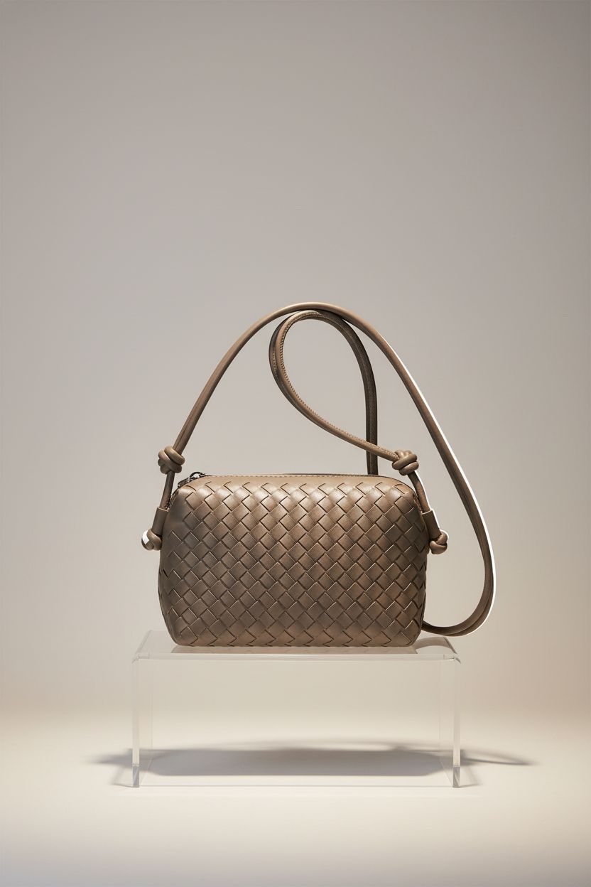 Sumrains lightweight crossbody bag showcasing its woven texture and sleek design.