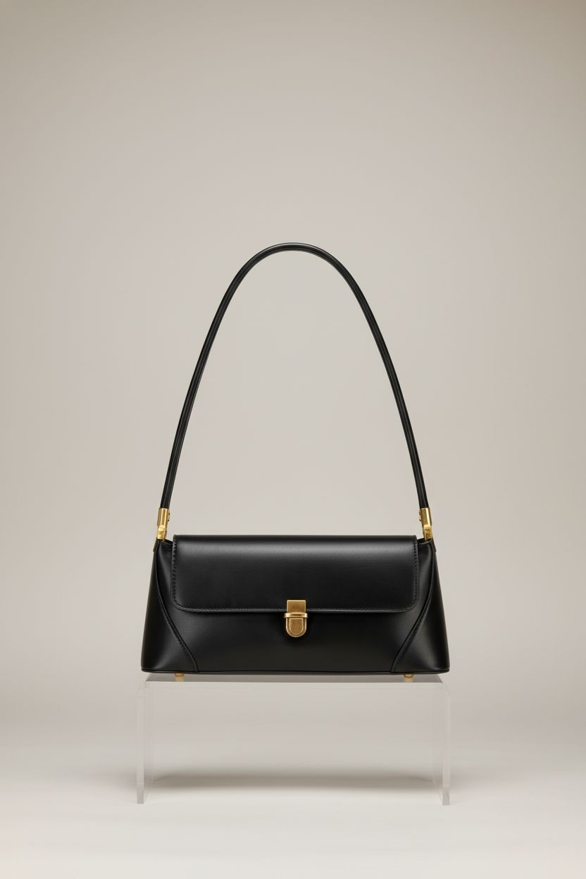 Product shot of WSRYDJDL mini black vintage hobo purse on a clean backdrop highlighting details