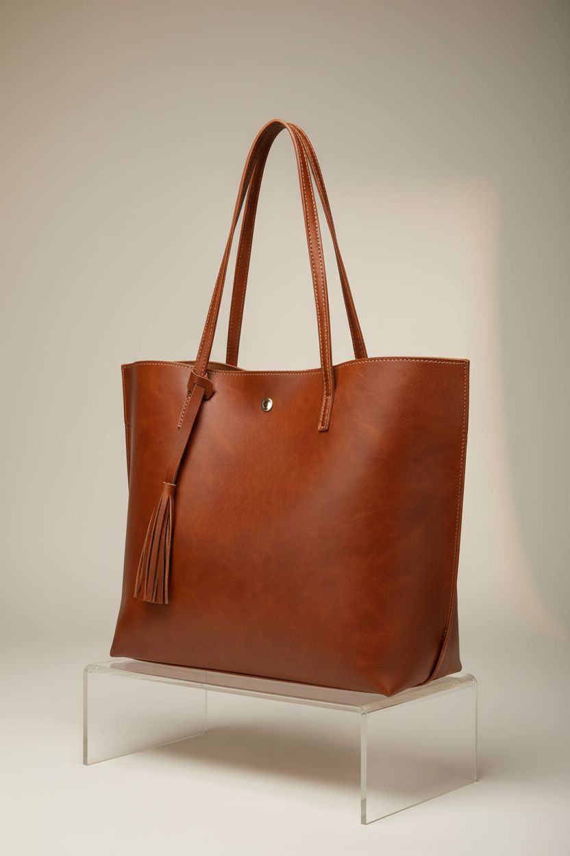 Dreubea Women's Soft Faux Leather Tote, showcasing texture and design details.