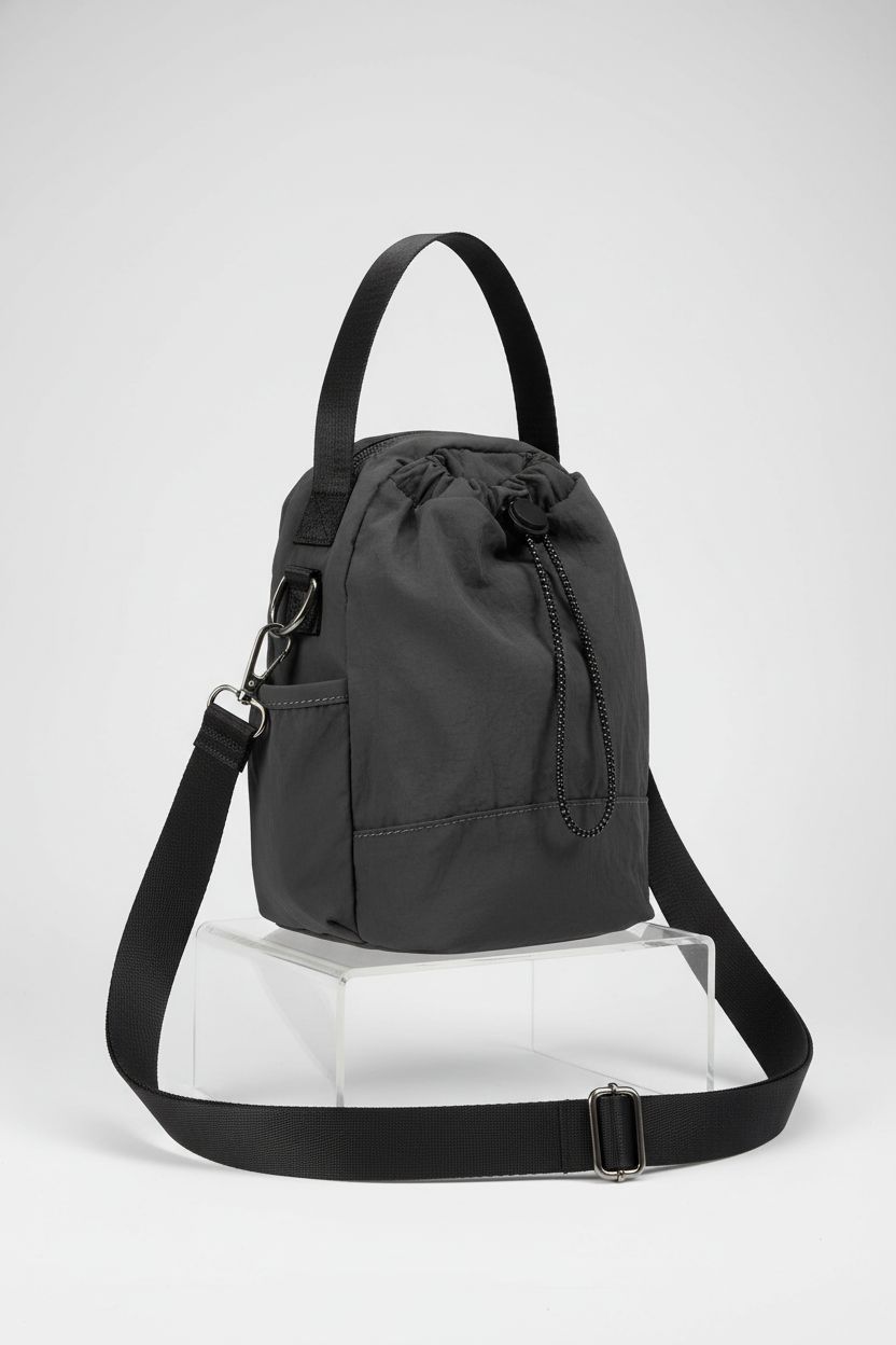 WITERY nylon crossbody bag showcasing sleek design and adjustable strap