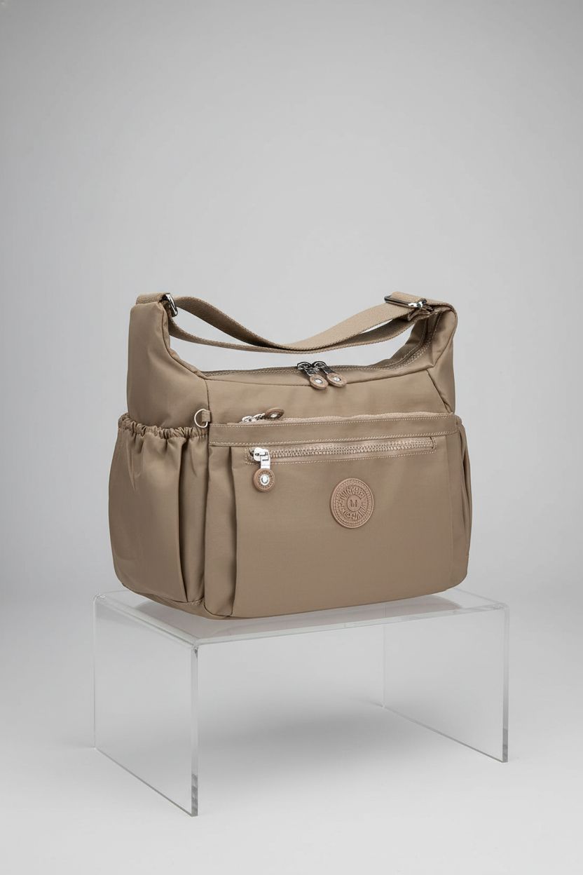 TEUEN large travel purse with multiple pockets and durable nylon material, perfect for organization