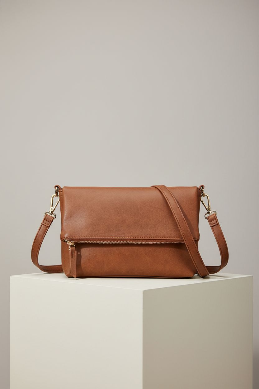 Gladdon small crossbody purse on display, highlighting its vegan leather and elegant design.