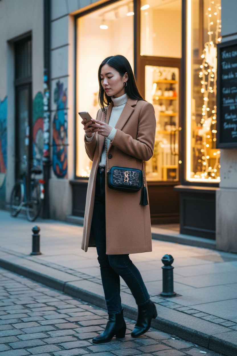 Steve Madden womens DAISY quilted crossbody bag in black and leopard, stylishly displayed in an artsy setting.