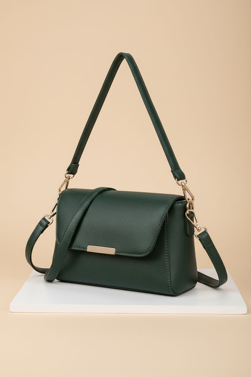 FALAN MULE deep green tiny purse showcasing versatile design