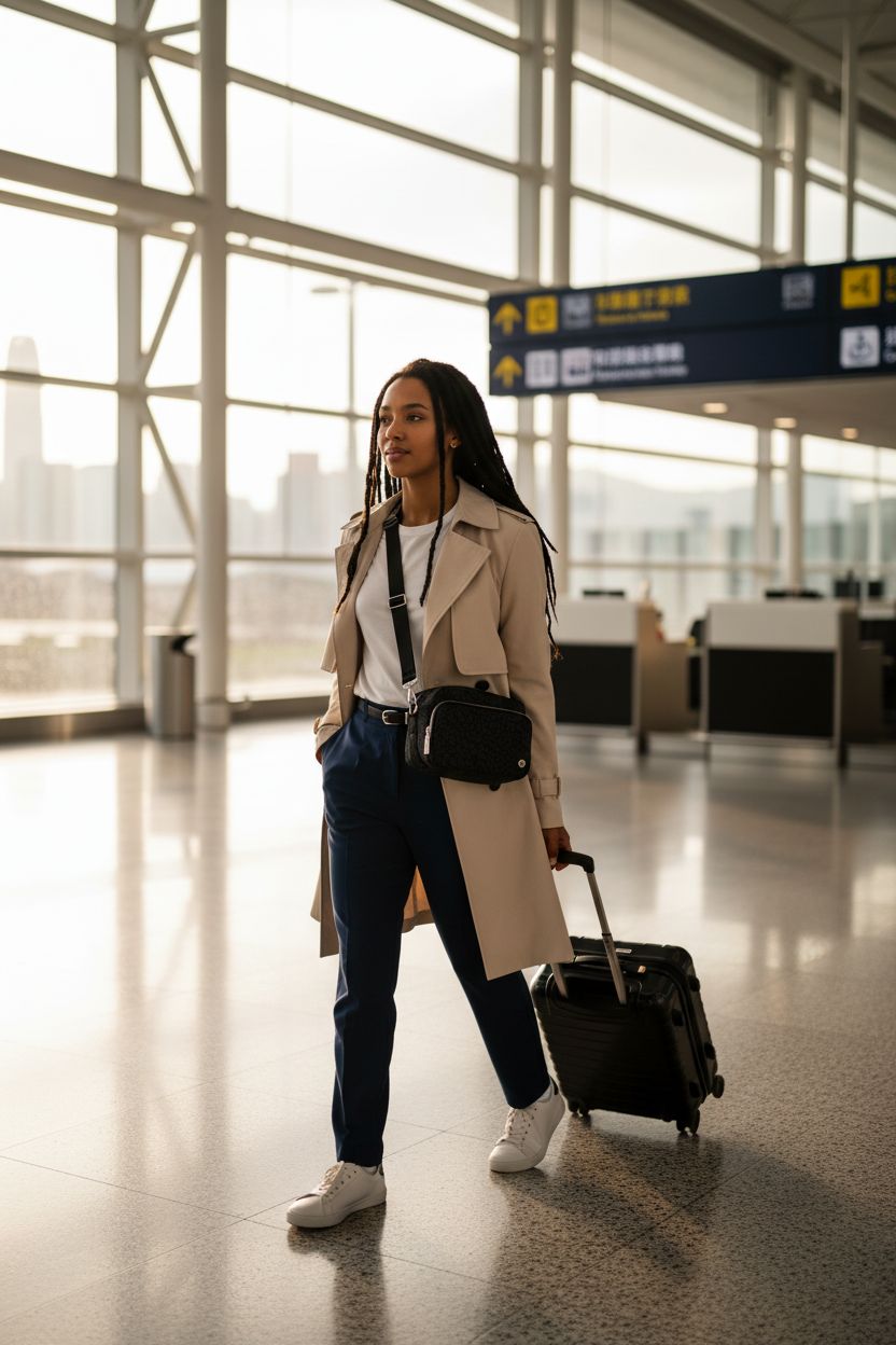 MEXS small crossbody bag with black leopard pattern, stylish accessory at airport check-in