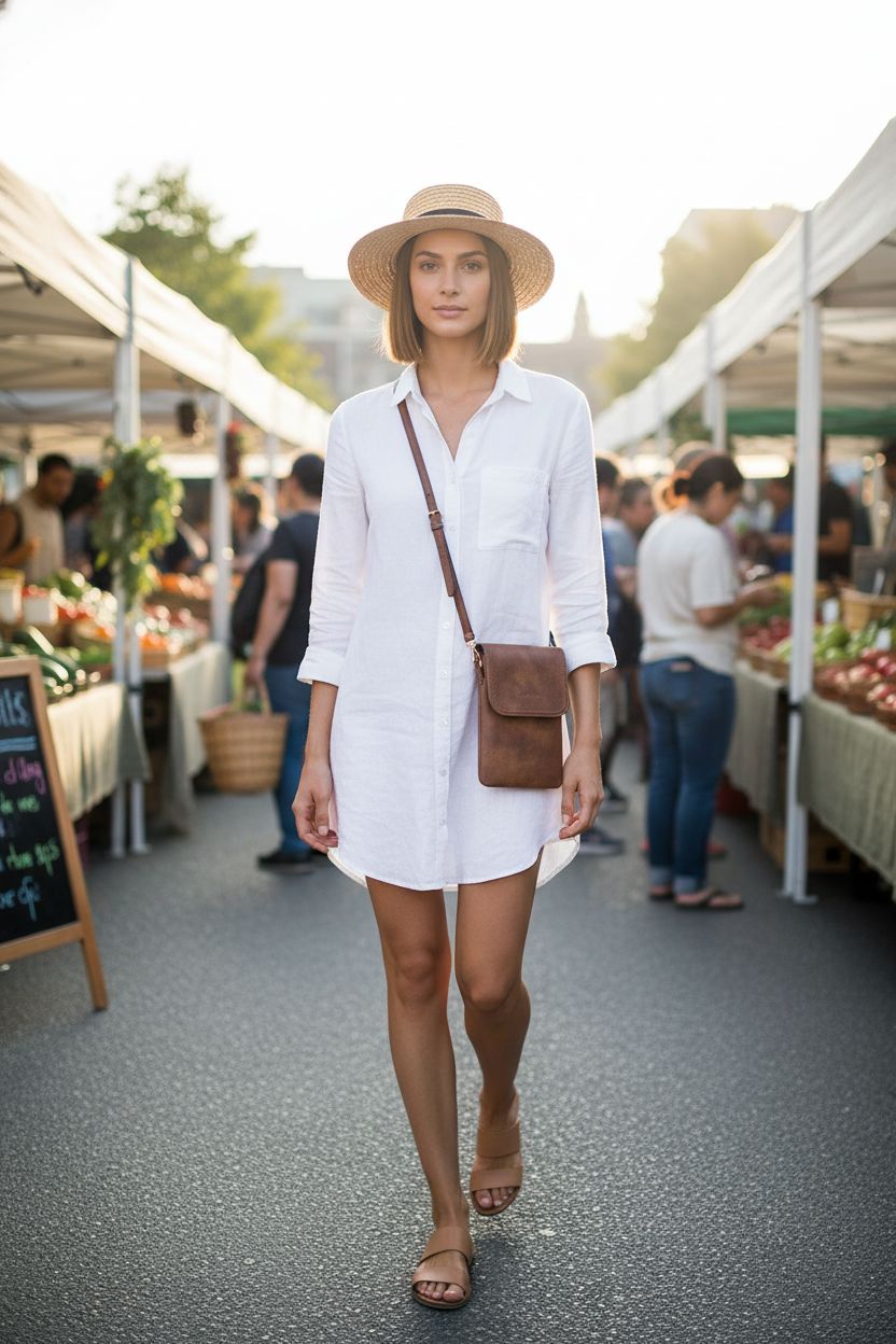 BOSTANTEN vegan leather crossbody bag in retro brown at an eco-friendly market