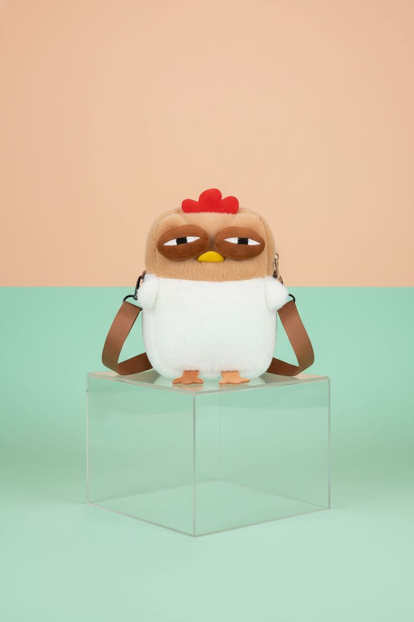 Noy Lacha Cute Chick Purse, fluffy design, perfect gift for little girls