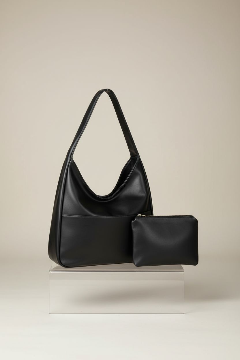 Elegant black hobo tote from BGGJUE, highlighting craftsmanship and design.