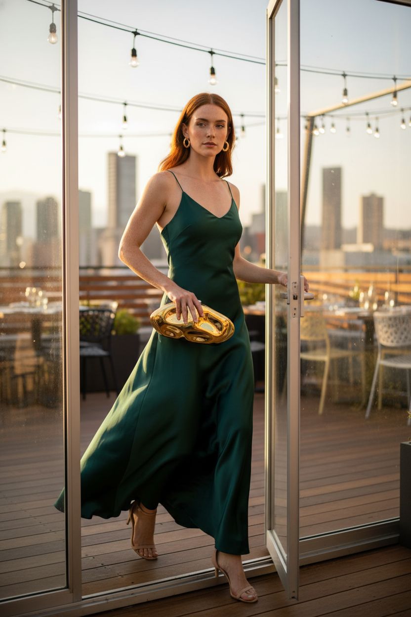 Gold acrylic clutch purse by NEWROGENG, perfect for evening events, showcasing elegant design.