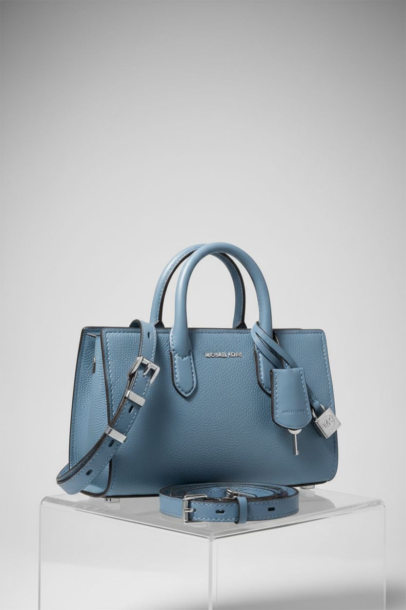 Michael Kors Scarlett crossbody bag showcasing pebbled leather and silver-tone hardware